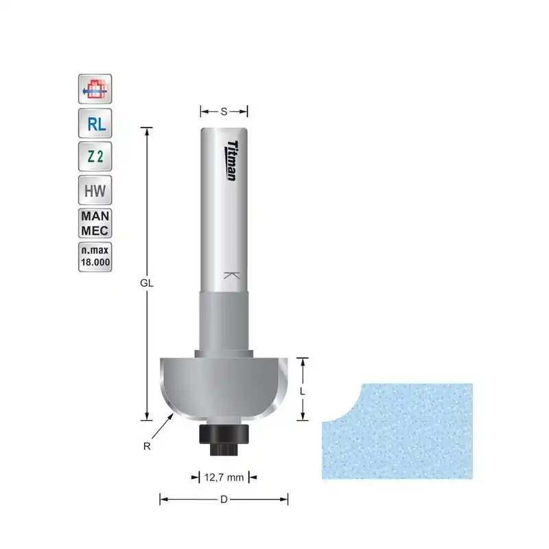 Cove mould cutter for solid surface
