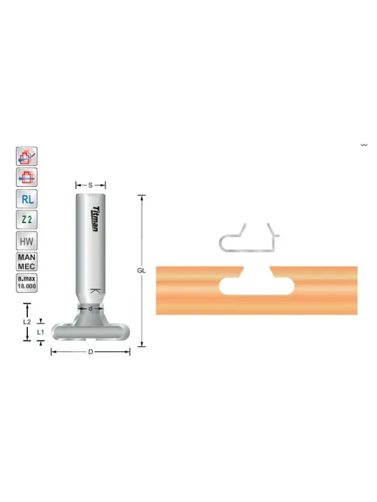 Slat wall cutter with Radius