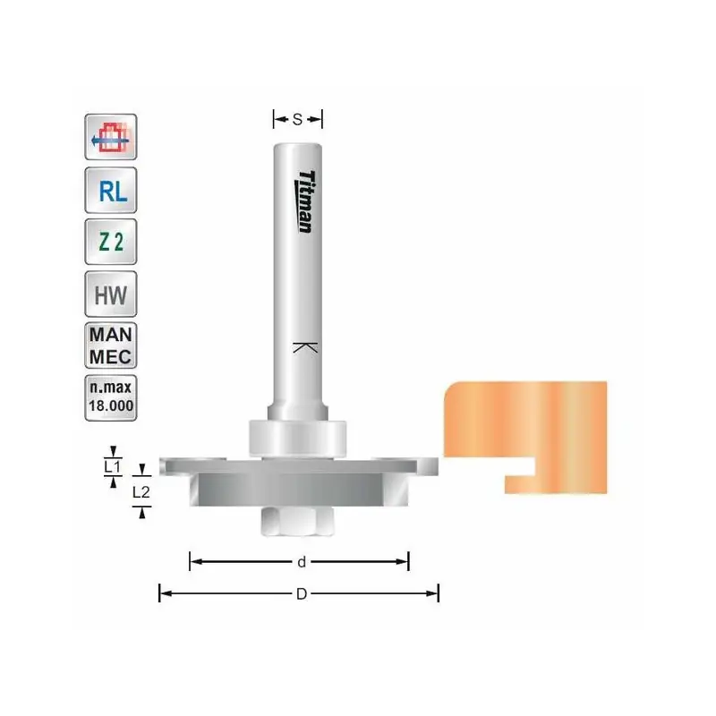 Weather strip cutter with bearing 46mm