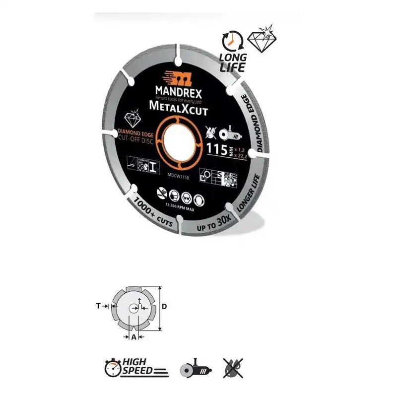 Diamond cut-off disc MetalXcut 125 x 22,2 mm
