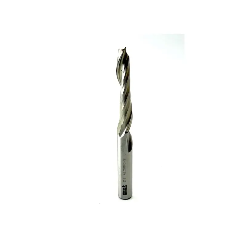 Fraise à une seule hélice D8 L40 S8 mm pour plastique et aluminium