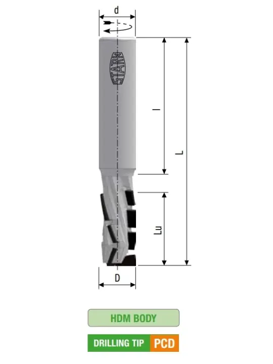 Router bit for Nesting 12x25 S12x40mm