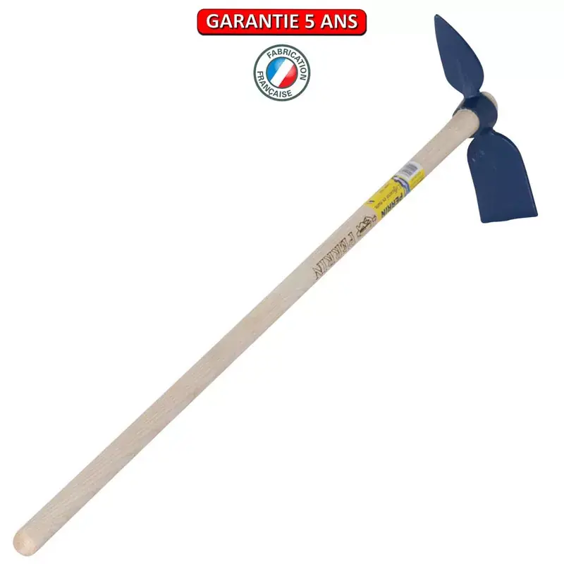 Serfouette forgée panne et langue de 26 cm manche 1,30 m.