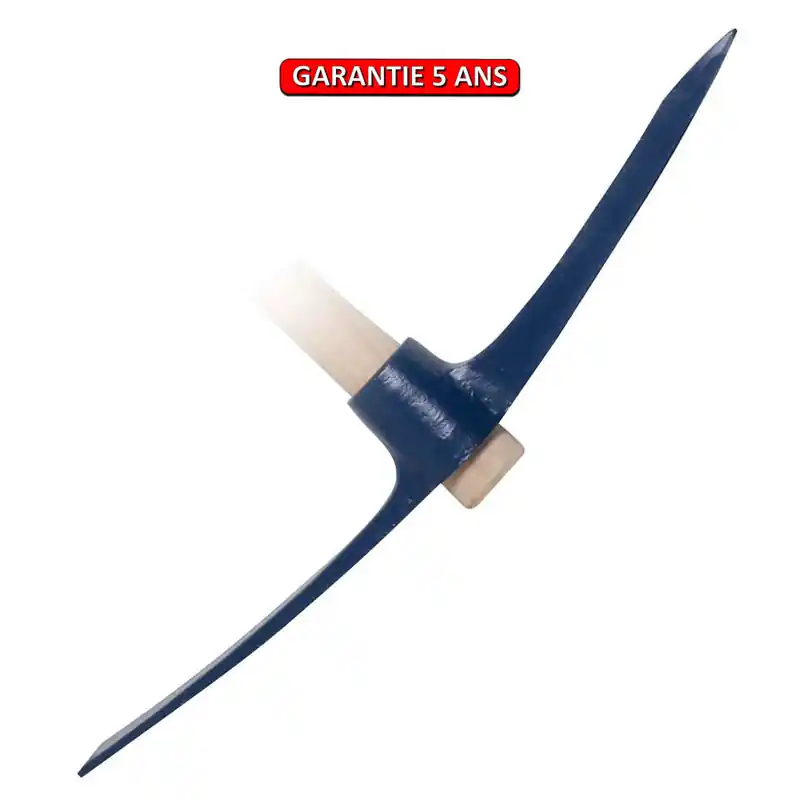 Pioche terrassier oeil rond, sans manche. 2 Kg.