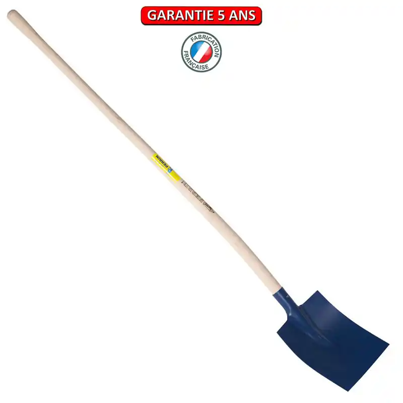 Pelle Angers, à douille. Largeur de 25 cm. Emmanché cintré 135.