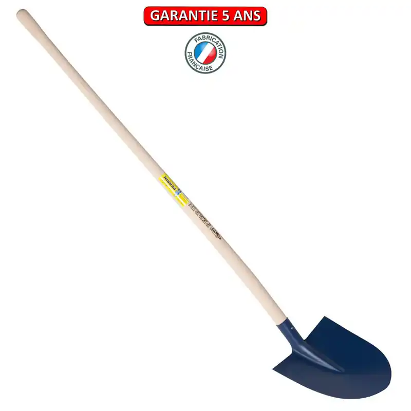 Pelle Alsace, sans rebord. Emmanché cintré 135. La largeur du fer est de 28 cm.