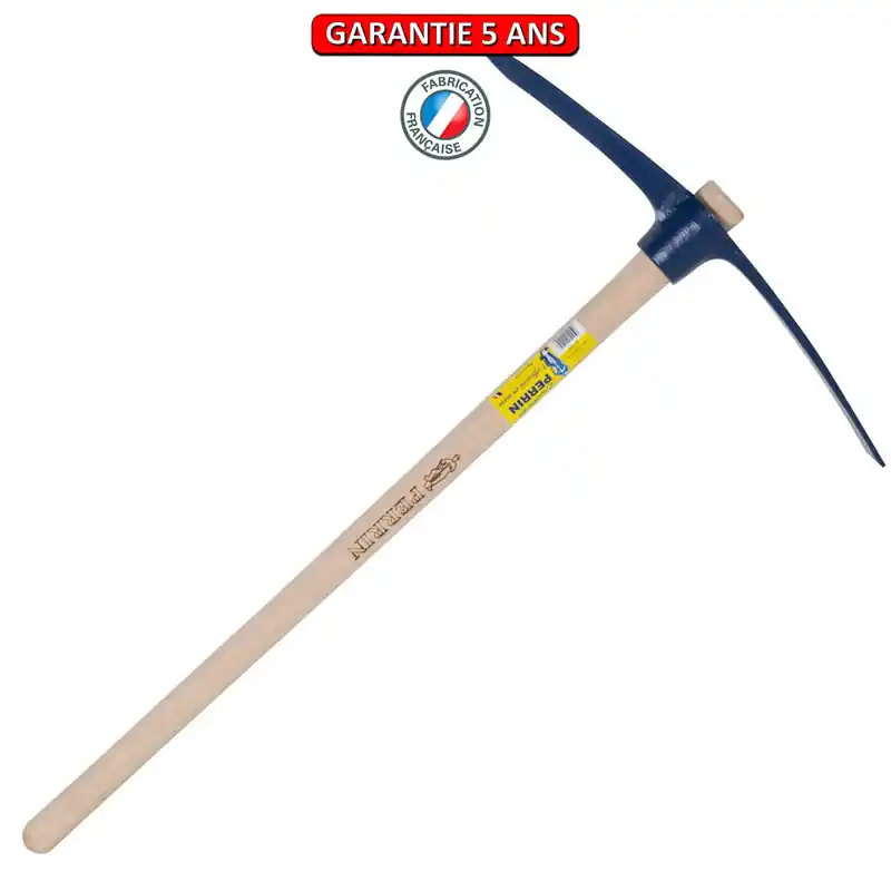 Pioche terrassier oeil rond 2 Kg. Emmanché droit 90.