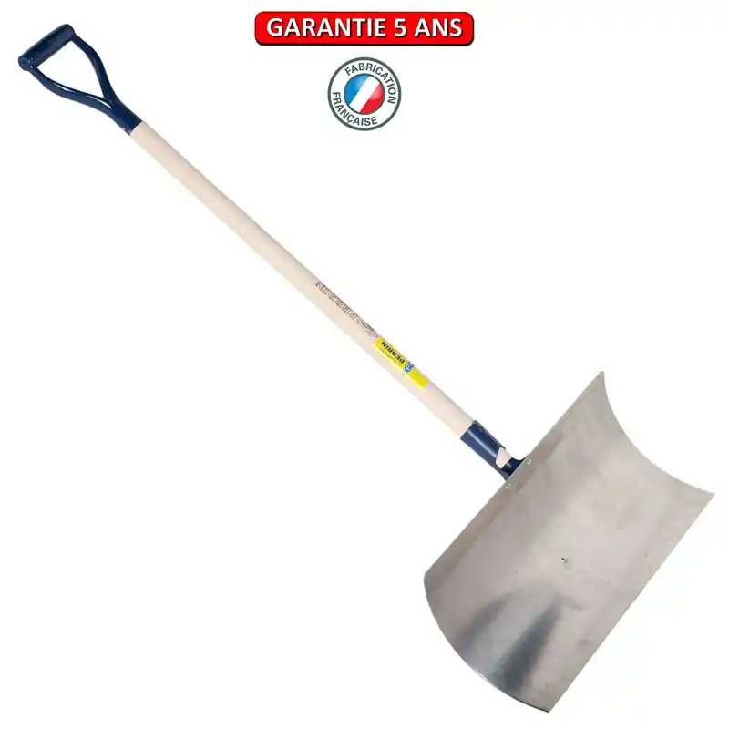Poussoir à neige Gratte large aluminium 75 cm manche poignée YD.