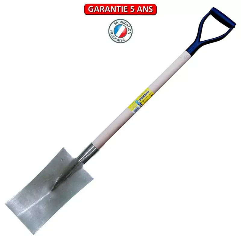 Louchet Nord, à anneau. Emmanché poignée YD 85. Longueur du fer 30 cm.