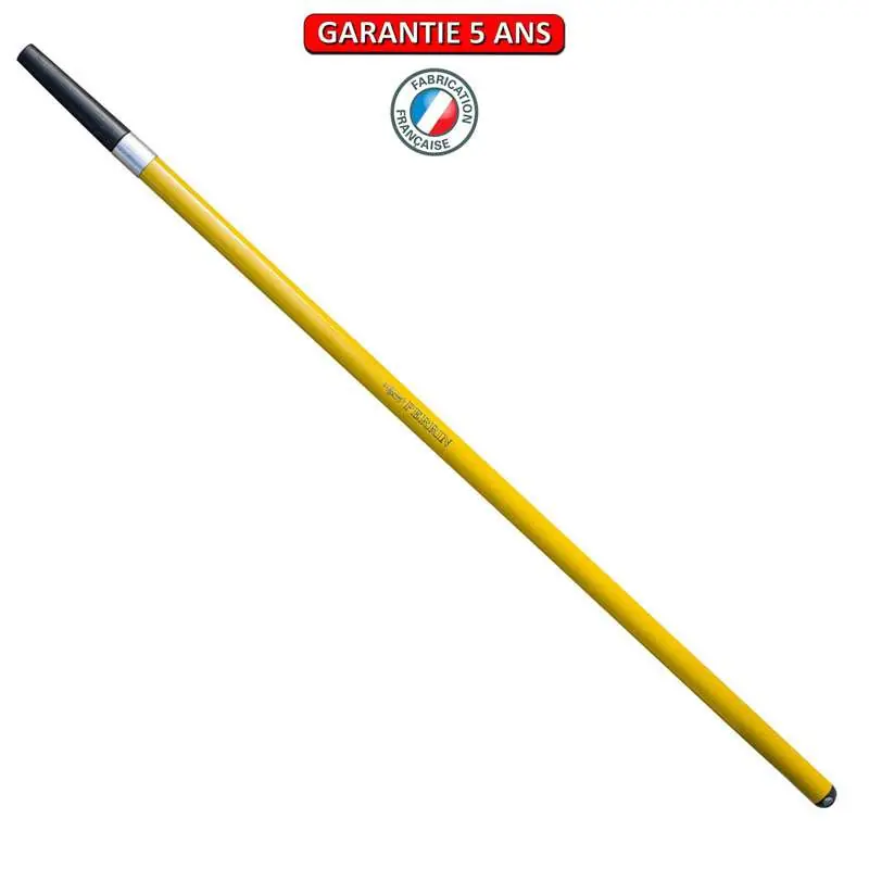Manche compo ultra leger avec manchon noir et alu 1.30 m