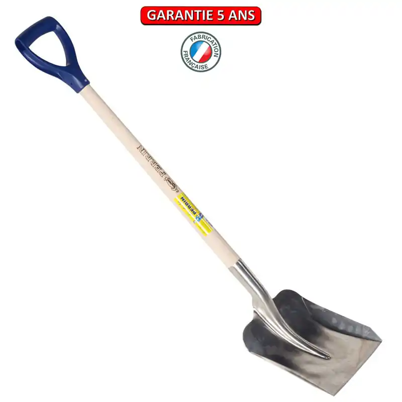 Pelle inox auto 26 x 24 cm. Emmanché bois poignée PP 68.