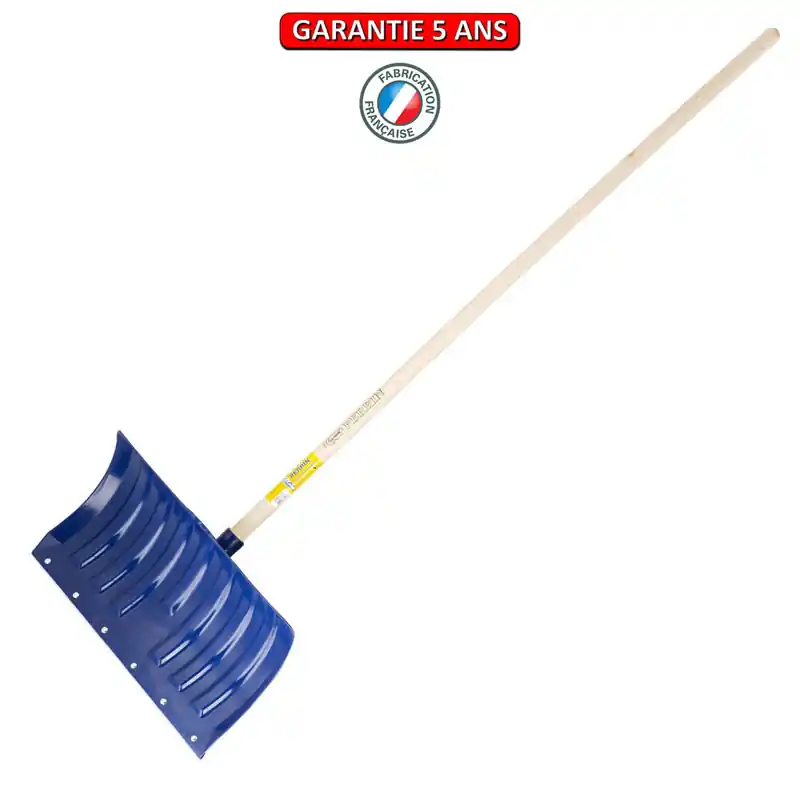 Poussoir à neige polypro 53 cm manche 1,20 m PEFC, outil pour le déneigement.