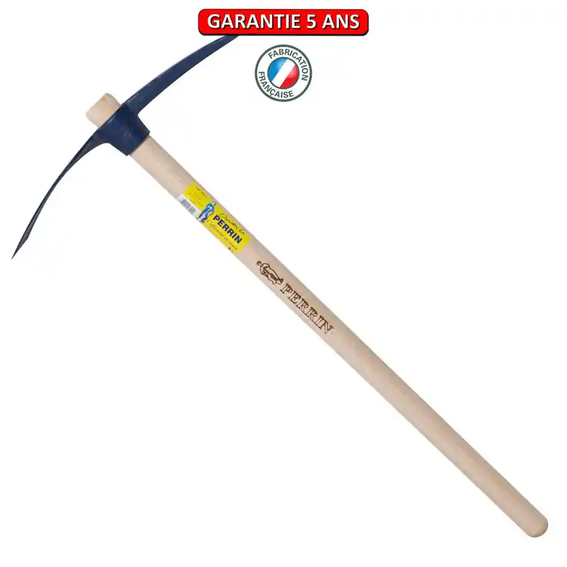 Pioche cantonnier oeil rond 2 Kg. Emmanché droit 90.