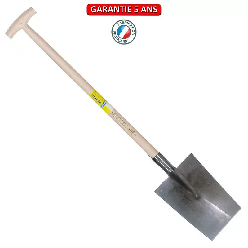 Louchet Senlis Poli. Emmanché béquille fraisée 95. Longueur du fer 26 cm.
