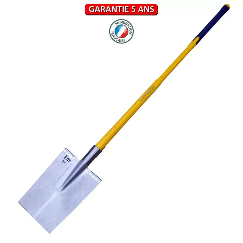 Louchet Senlis Poli 28 cm manche composite tri-matière 110 cm. + deux rebords