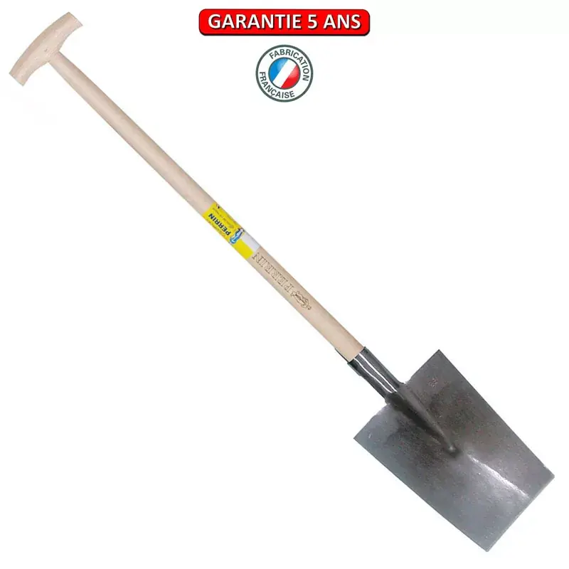 Louchet Senlis Poli. Emmanché béquille fraisée 95. Longueur du fer 30 cm.