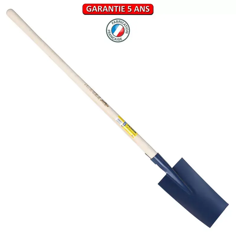 Louchet Senlis peint. Longueur du fer 28 cm. Emmanché. Pomme 105.