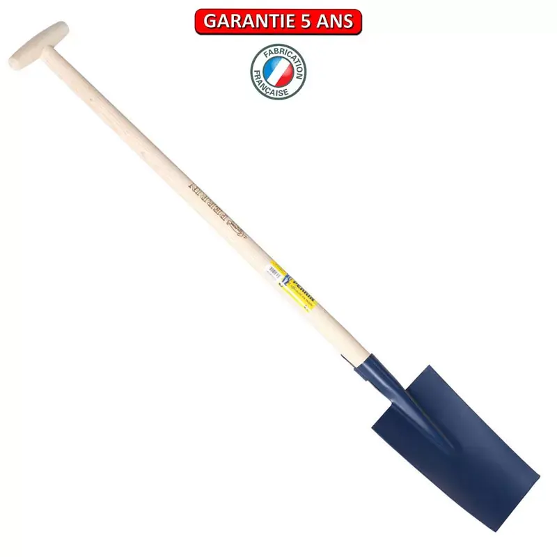 Louchet Senlis peint. Emmanché béquille tournée 95. Longueur du fer 30 cm.