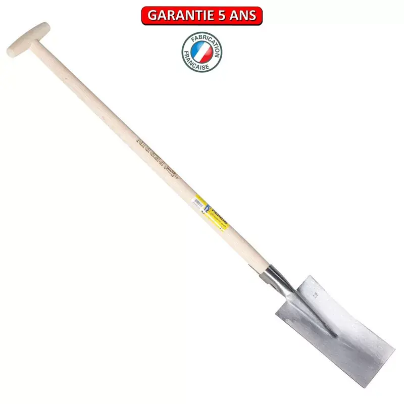 Louchet Amiens, à anneau. 28 cm. Emmanché béquille tournée 95.