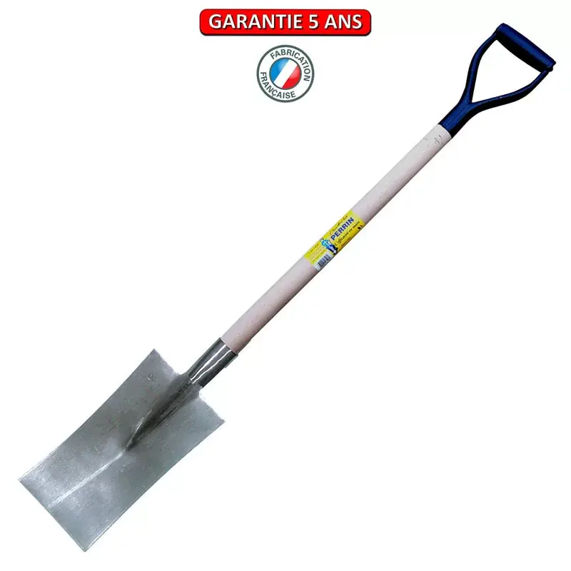 Louchet Nord, à anneau. Emmanché avec poignée YD. Longueur du fer 32 cm.