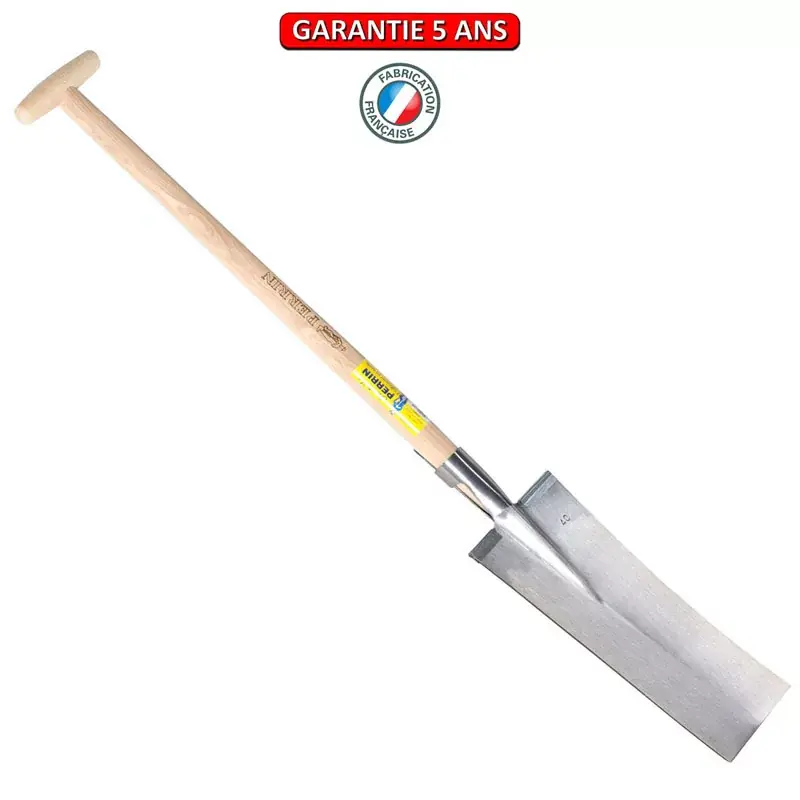 Louchet terrassier, à anneau. Emmanché BT 80. Longueur du fer 36 cm.