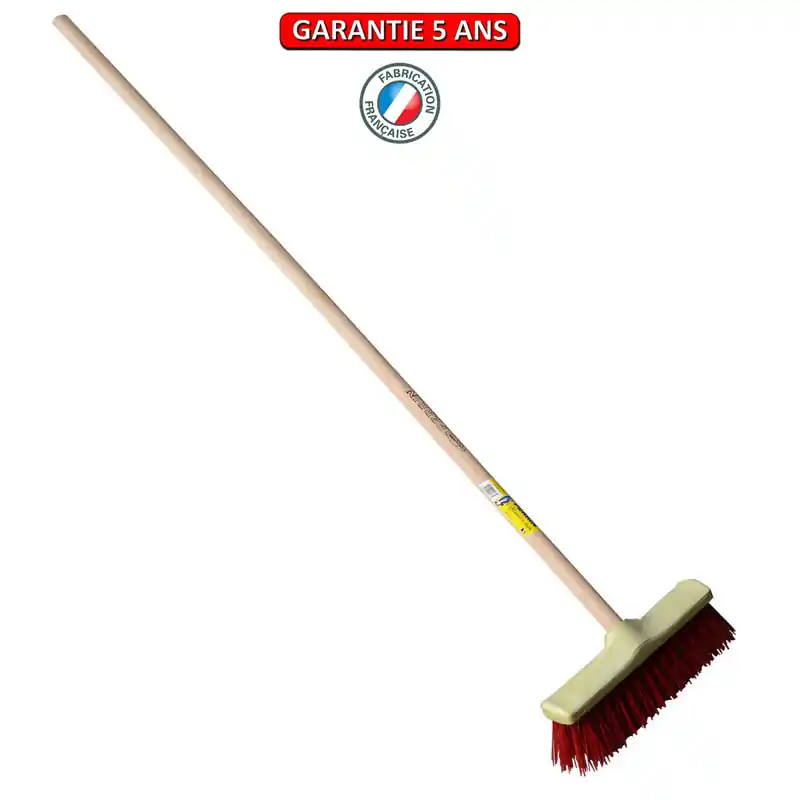 Balai cantonnier. Emmanché bois 150. 30 cm.
