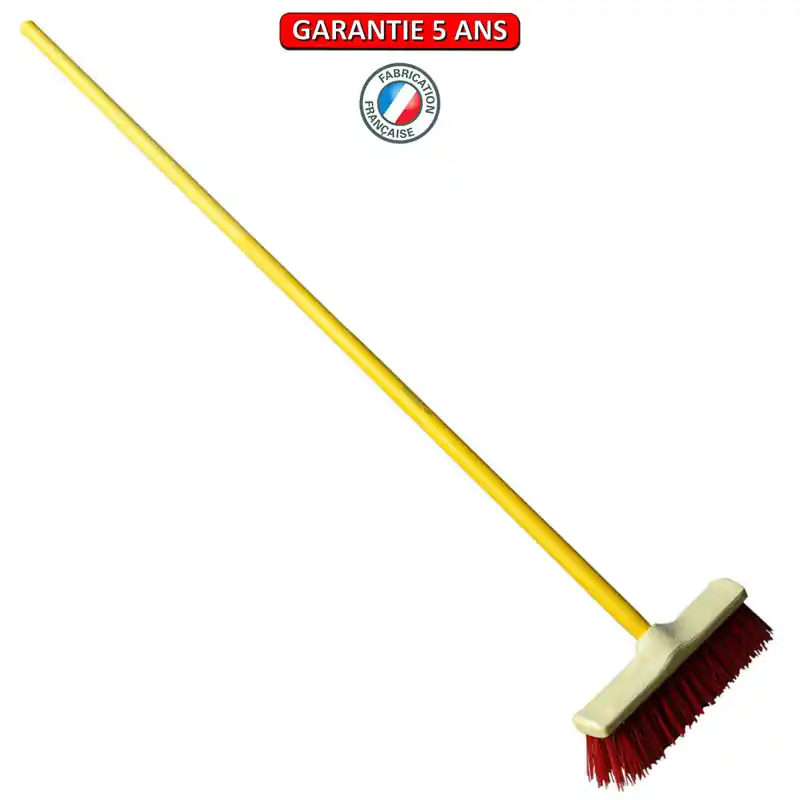 Balai de cantonnier tout fibre. Manche composite tube 150