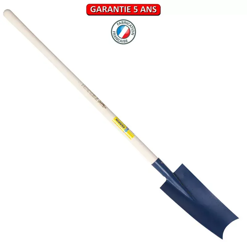 Bêche Limoges 34 cm. Emmanché pomme 110. Outil à main de jardin.