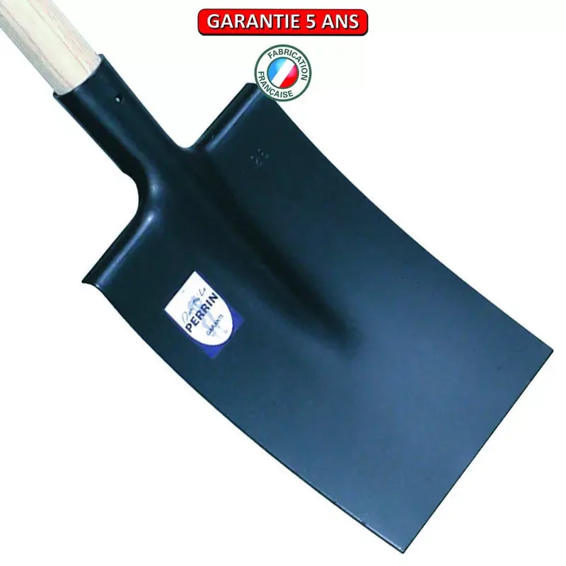 Bêche Bretagne tranchant droit 28 cm. Finition peinte. Sans manche.