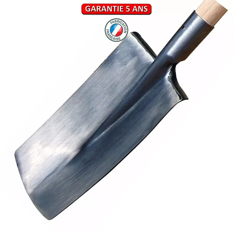 Bêche standard poli devant. Longueure 28 cm. Sans manche.