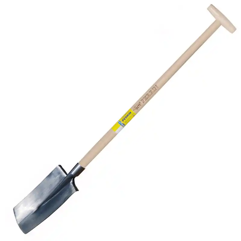 Bêche standard de 28 cm polie devant manche bequille tourn2e 0.95 cm pefc
