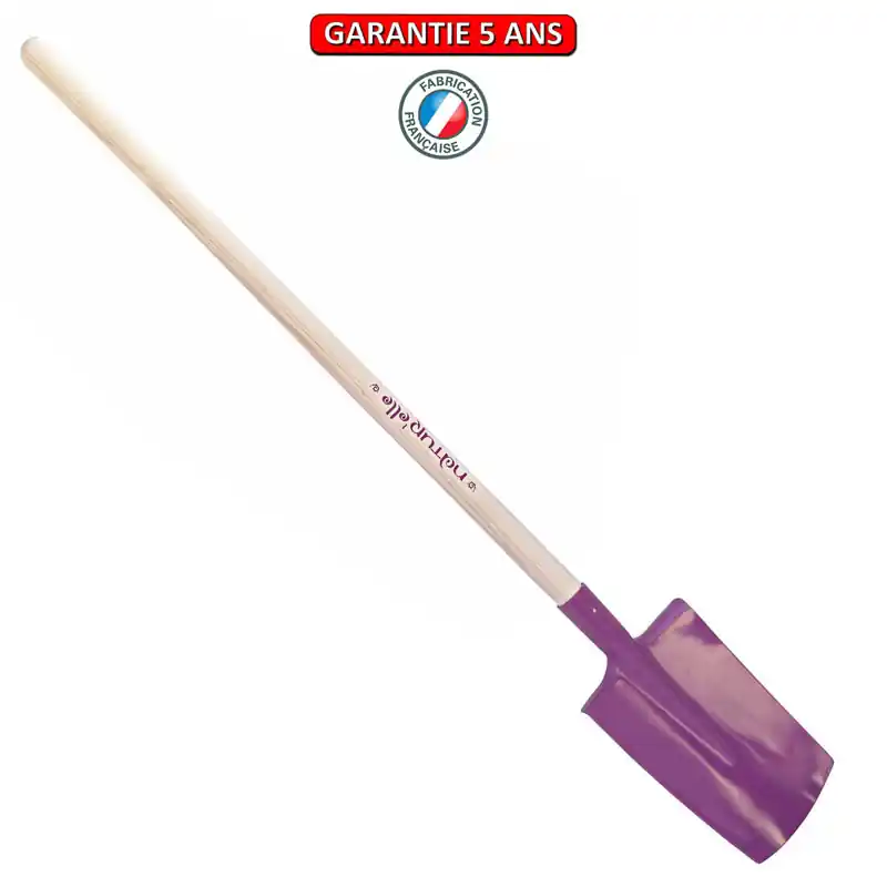 Bêche standard 28 cm. Emmanché 105 PEFC. Couleur Framboisine.