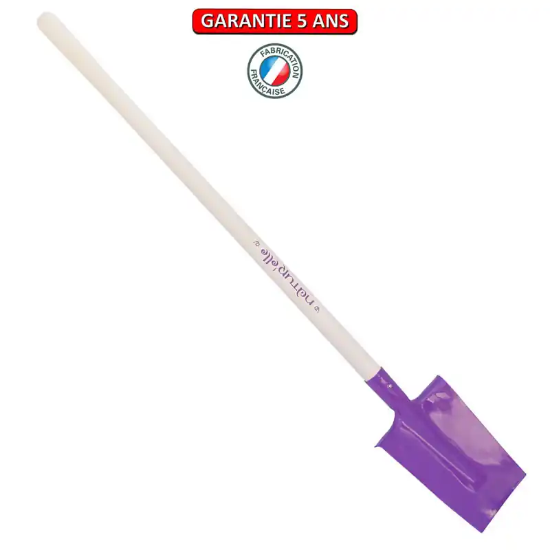 Bêche de 24 cm. Emmanché pomme 105 PEFC, 100 % naturel. Couleur framboisine. O