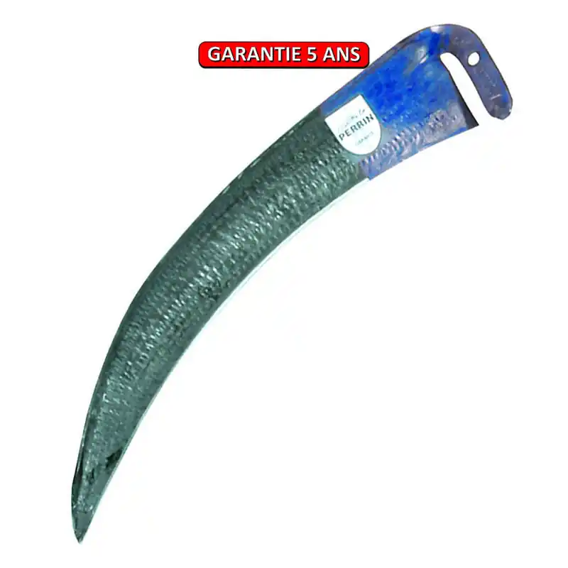 Lame de faux demi-large. Longueur de la lame 70 cm. Outil à main de jardin.