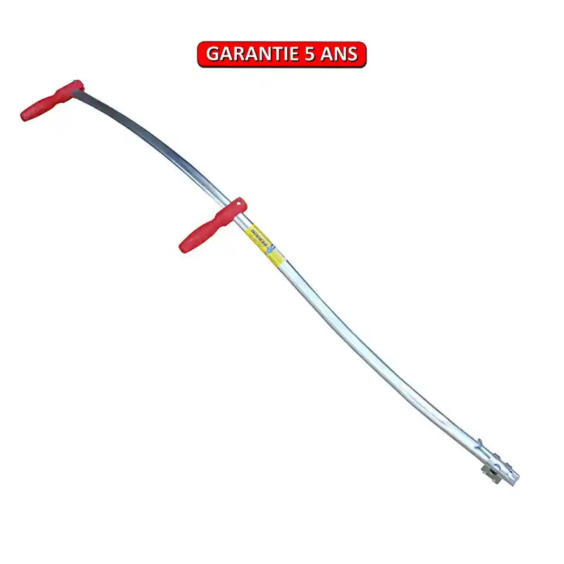 Manche en acier galvanisé. Convient pour faux métallique. 1,5 mètre avec anneau