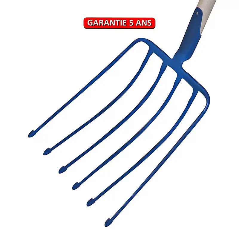 Fourche à betteraves, 6 dents. Sans manche. Outil à main de jardin.
