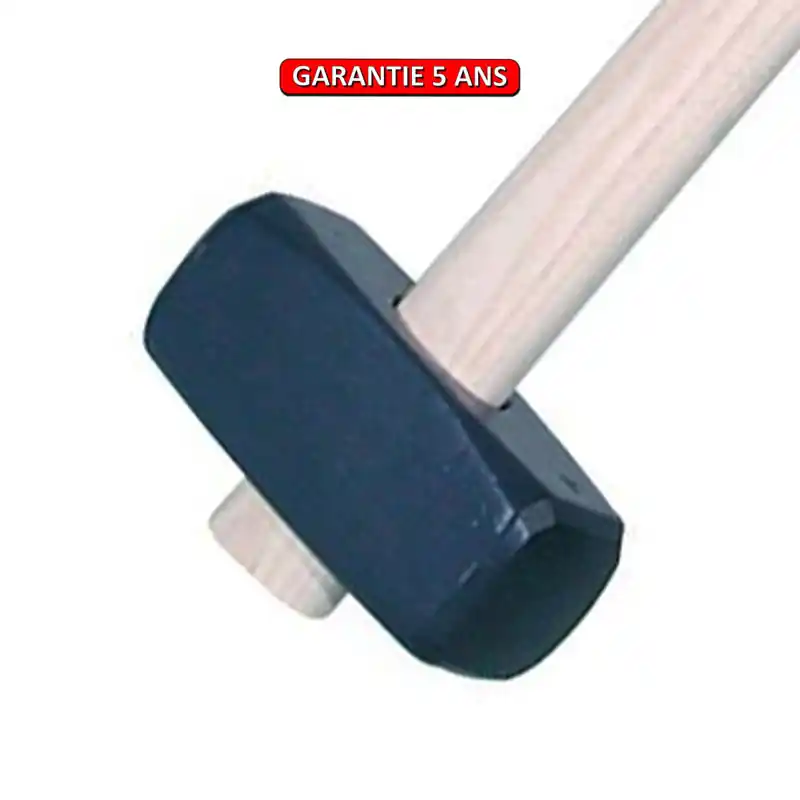 Masse couple. 3 Kg. Sans manche. Outil à main pour le maçon et le BTP.