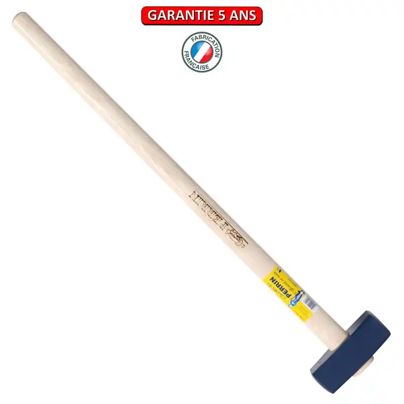 Masse couple. 5 Kg. Emmanché droit 90. Outil à main pour le maçon et le BTP.