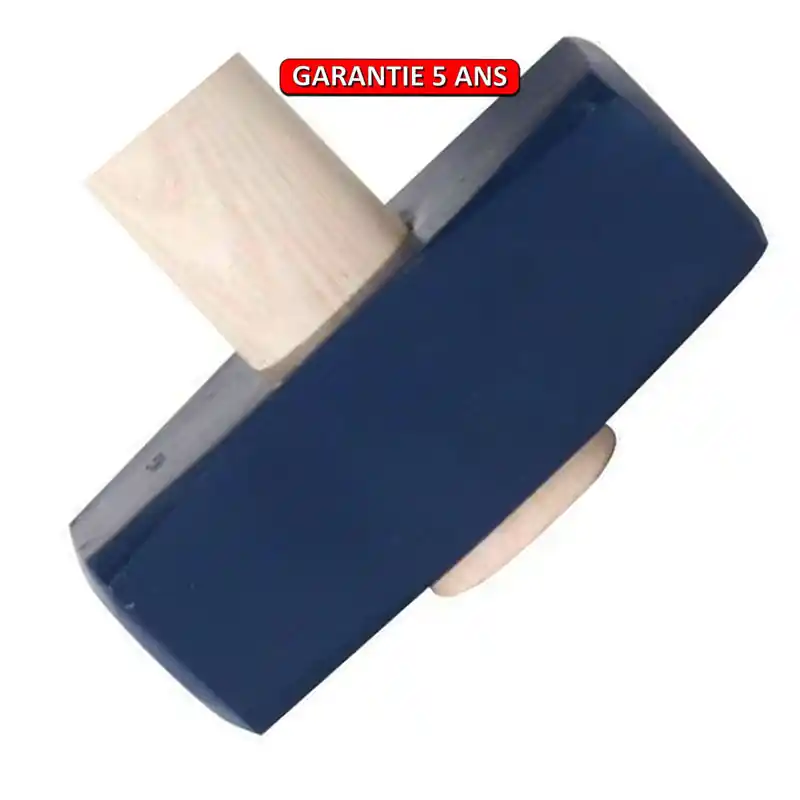 Masse couple. 5 Kg. Sans manche. Outil à main pour le maçon et le BTP.