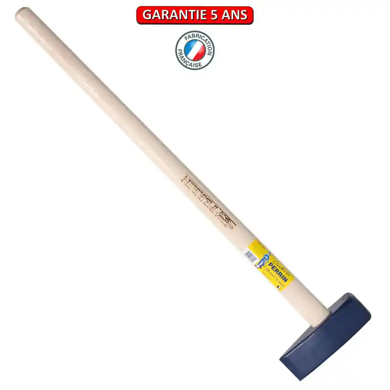 Masse à tranche 4 Kg. Emmanché droit 90. Outil à main de maçonnerie.
