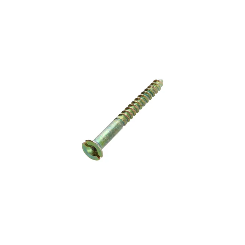 1 x Vis bois Tête fraisée Fendue Percée et taraudée 6X60 Bichromaté