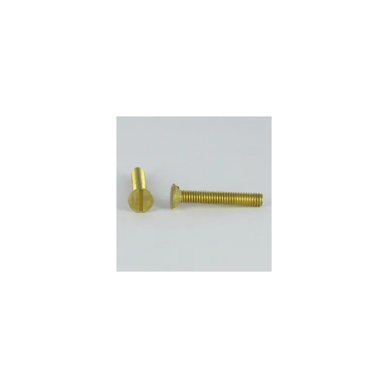 1 x Vis métaux Laiton Tête fraisée Fendue M6X50