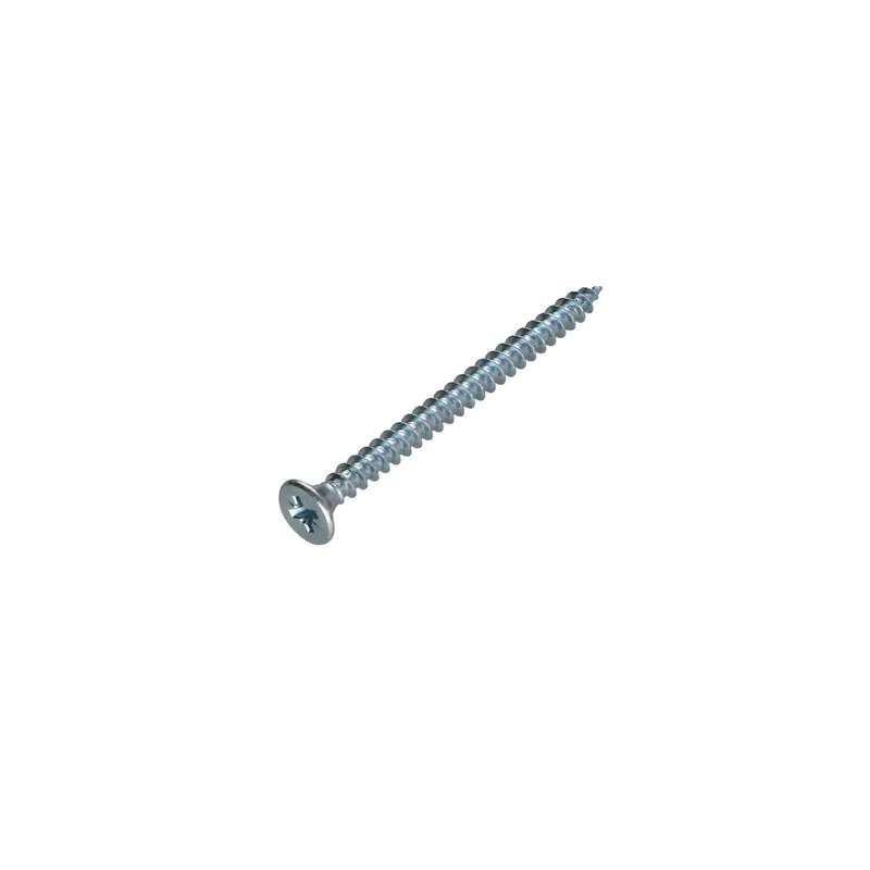 1 x VBA Vis bois agglo Tête fraisée Pozi N°3 6X60 Filetage total Acier zingué