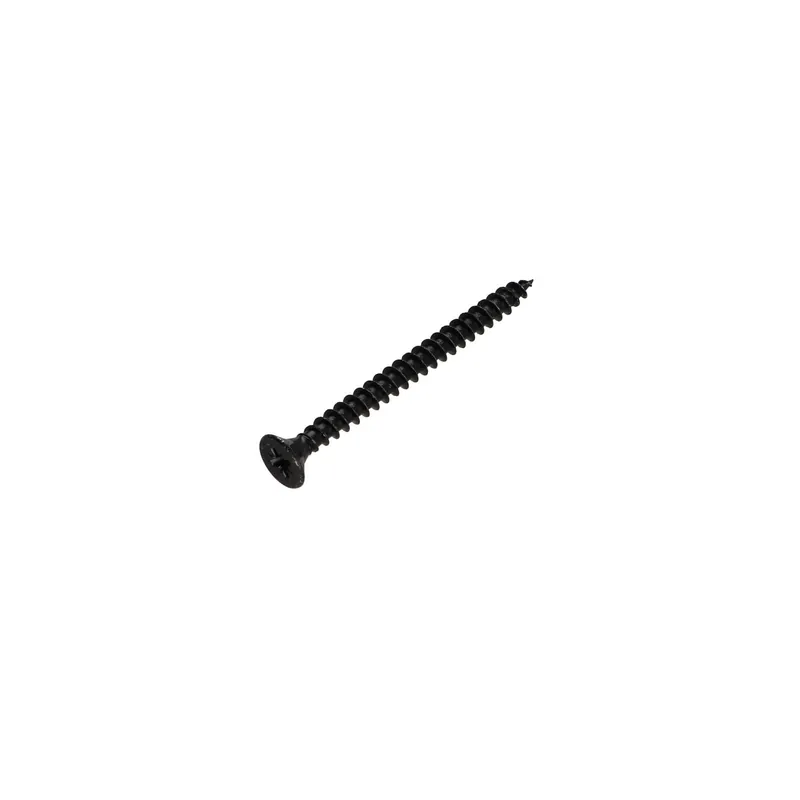 1 x VBA Vis bois agglo Tête fraisée Pozi N°3 6X60 Filetage total Acier zingué noir