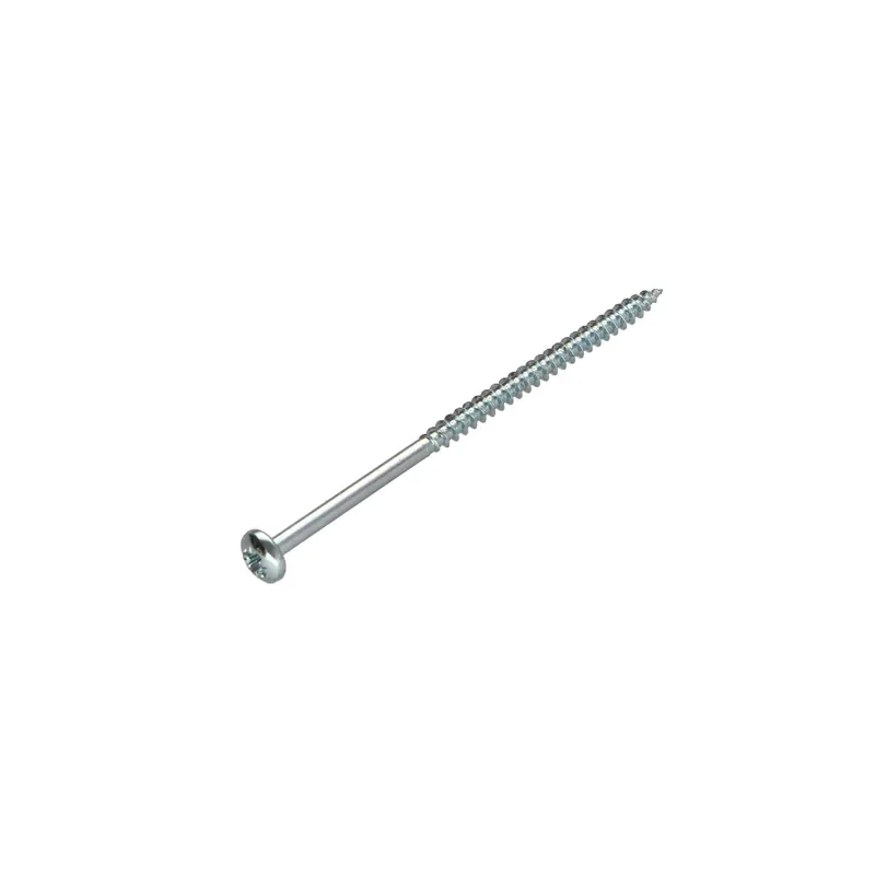 1 x VBA Vis bois agglo Tête ronde TR Pozi N°2 4X70 Filetée sur 42 Acier zingué