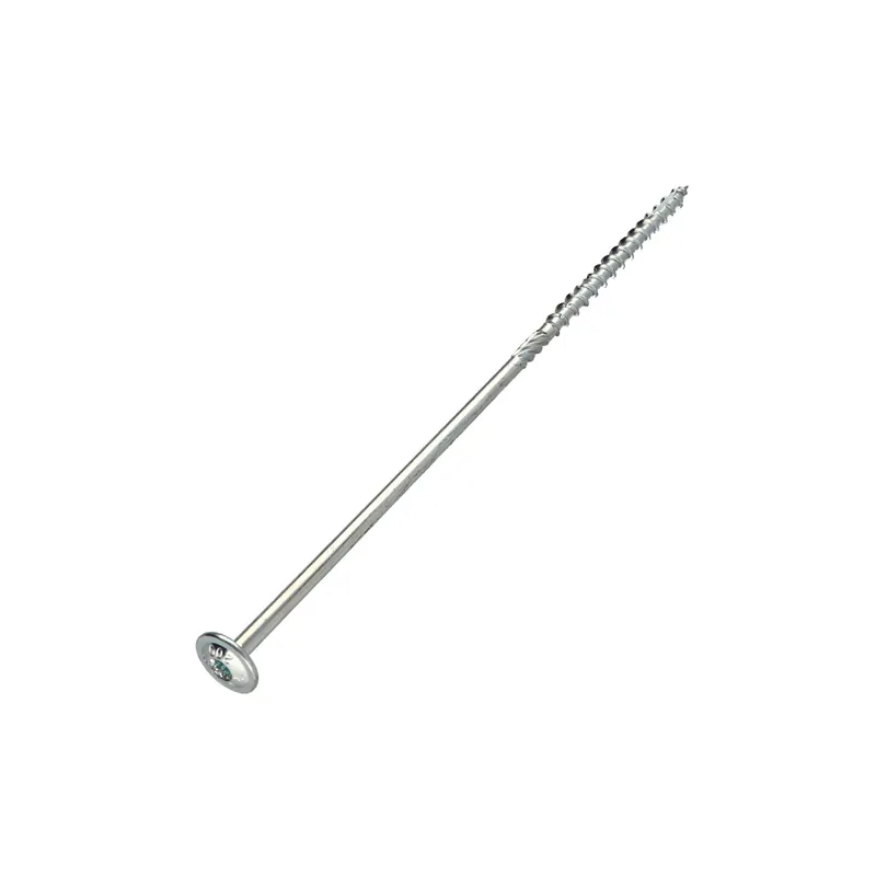 1 x Vis bois TEKOR Tête disque TORX T40 Pointe antifendage type 17 10X160 Filetage partiel Acier zingué