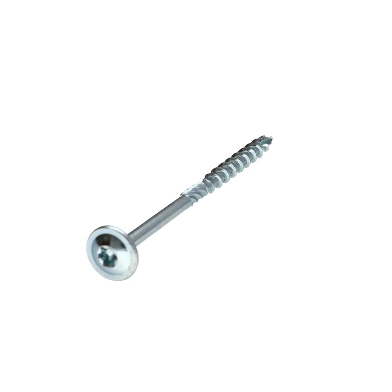 1 x Vis bois TEKOR Tête disque TORX T40 Pointe antifendage type 17 8X100 Filetage partiel Acier zingué