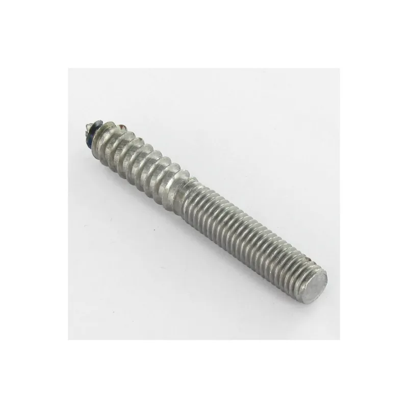 1 x Vis mixte pour pied de lit 10X74 33 Mm fileté bois 4 Mm partie lisse 37 Mm fileté métaux Acier brut