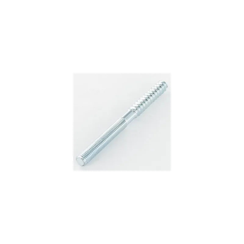1 x Vis mixte pour pied de lit 10X90 40 Mm fileté bois 50 Mm fileté métaux Acier zingué