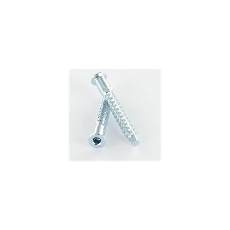 1 x Vis d‘assemblage confirmat Tête fraisée Hexagonal creux 7X45 Filet agglo SS Cranté Acier zingué